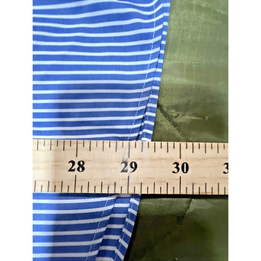 L.L. Bean Mens Wrinkle Resistant Blue & White Striped Button Shirt SZ 15.5-32‎ - Picture 11 of 13